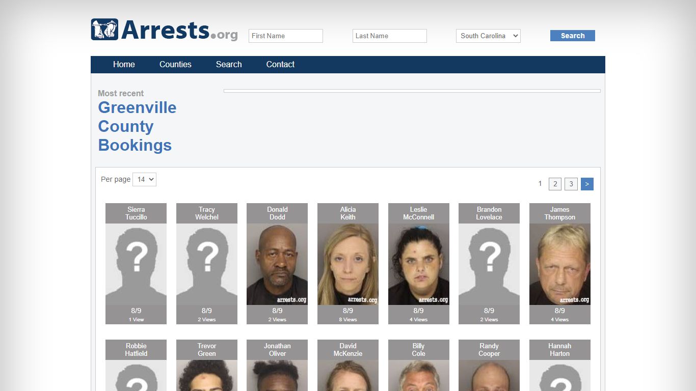 Greenville County Arrests and Inmate Search